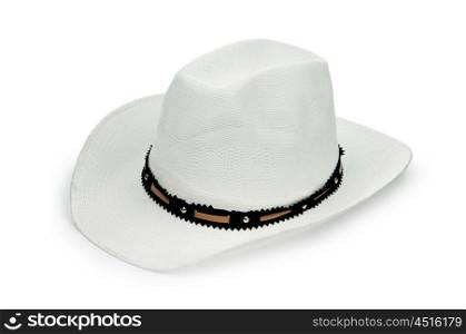 White lined hat isolated