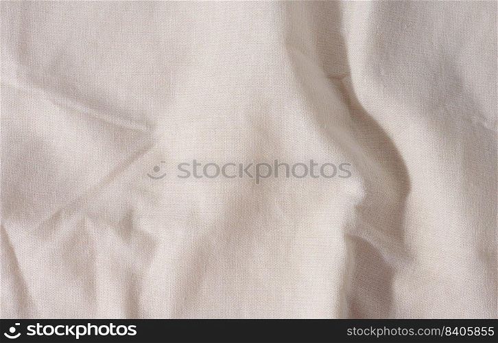 White linen, clothing fabric. Full frame