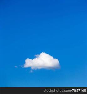 white little cloud in the summer blue sky