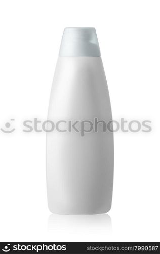 White lotion bottle isolated on white with clipping path