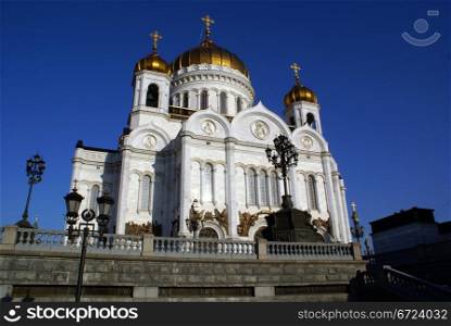 White marble cathedral Crist Savior in Moscow, Russia
