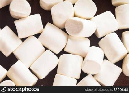 White marshmallows close up as a background