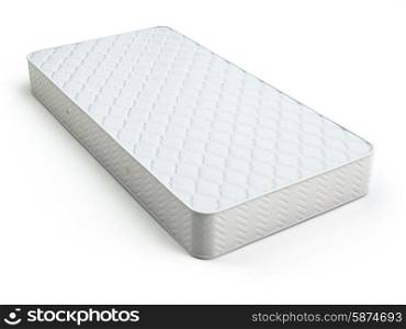 White mattress isolated on white background. 3d