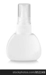 White medicine spray nasal isolated on a white background