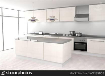 White modern kitchen