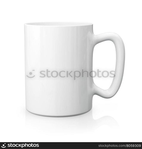 White Mug. White mug isolated on white background