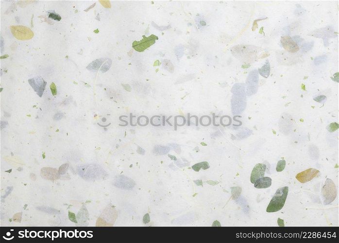 White Mulberry Paper with leaf texture background, Handmade paper horizontal with Unique design of paper, Soft natural paper style For aesthetic creative design