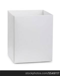 White open cardboard box isolated on white