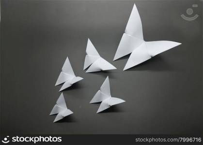 White origami butterfly paper