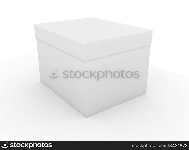 White packing on background. 3d render