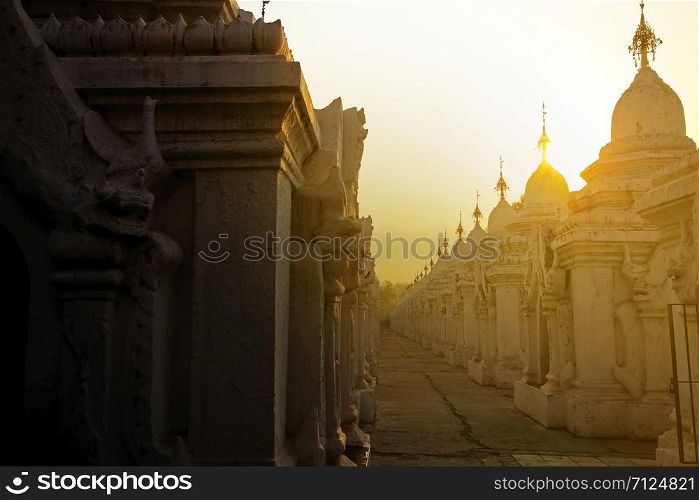 White Pagoda in Myanmar