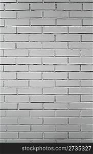 white painted brick wall