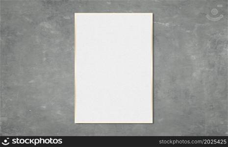 White paper Mockup displayed on concrete wall, banner for Promotion marketing, background for aesthetic creative design