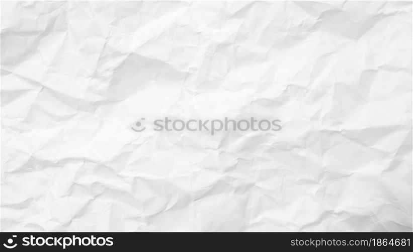White Paper Texture background. Crumpled white paper abstract shape background with space paper for text