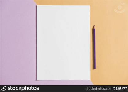 white paper with pencil colored background