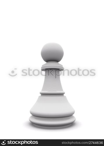 white pawn. 3d chess game