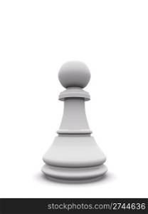 white pawn. 3d chess game
