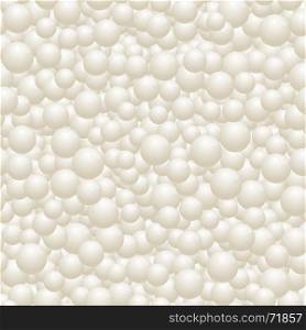 White Pearl Random Seamless Pattern on Grey Background. White Pearl Random Seamless Pattern