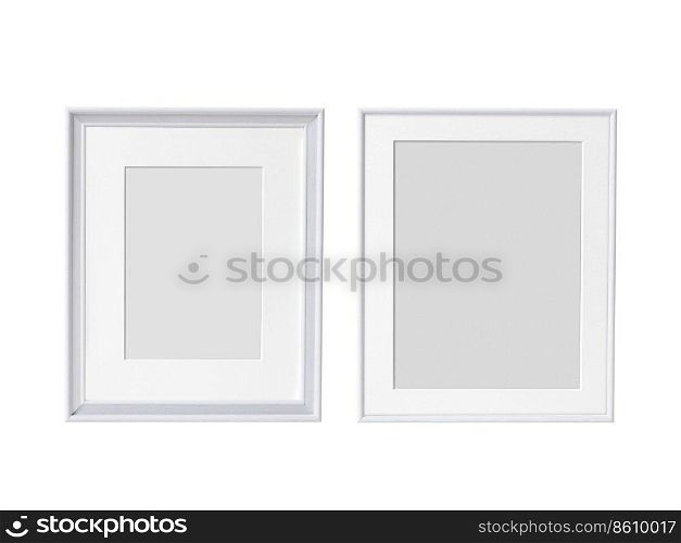 white photo frames Isolated on White Background