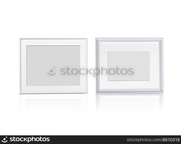 white photo frames Isolated on White Background