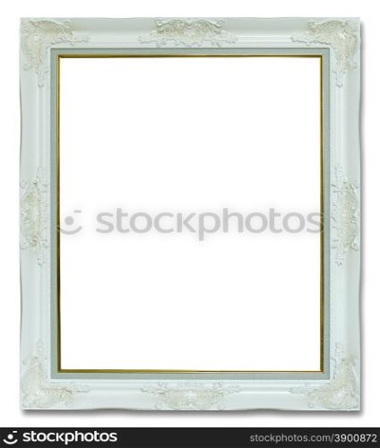 white picture frame isolated on white background