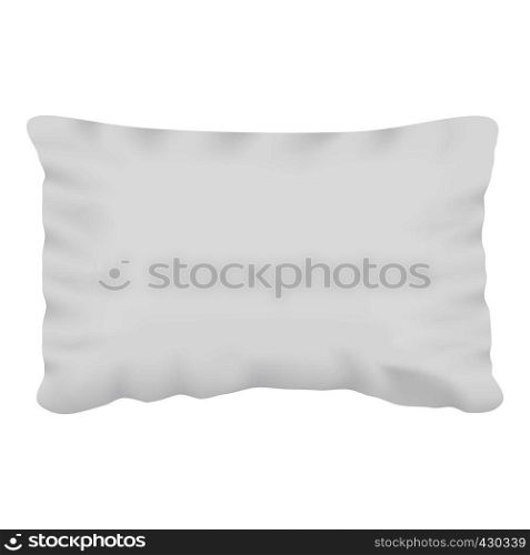 White pillow mockup. Realistic illustration of white pillow vector mockup for web. White pillow mockup, realistic style