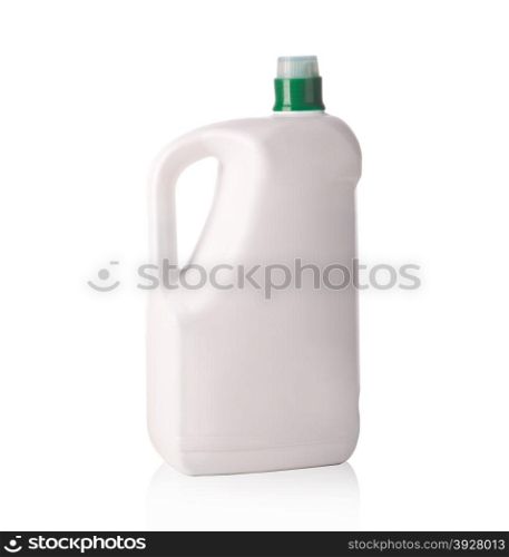 white plastic bottle isolated on a white background. with clipping path