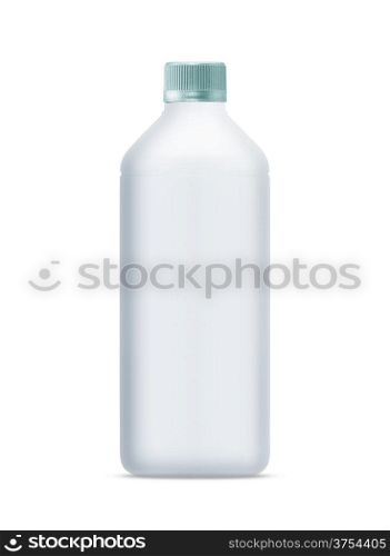 White Plastic Bottle isolated on white background . (with clipping work path)