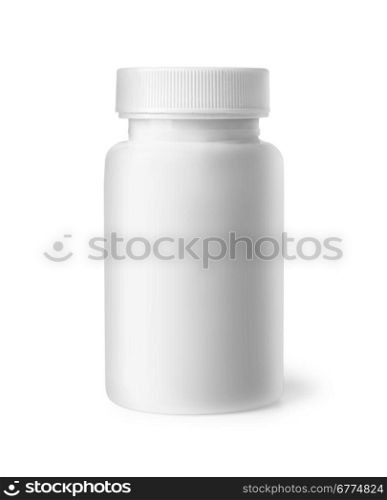 White plastic bottle with clipping path