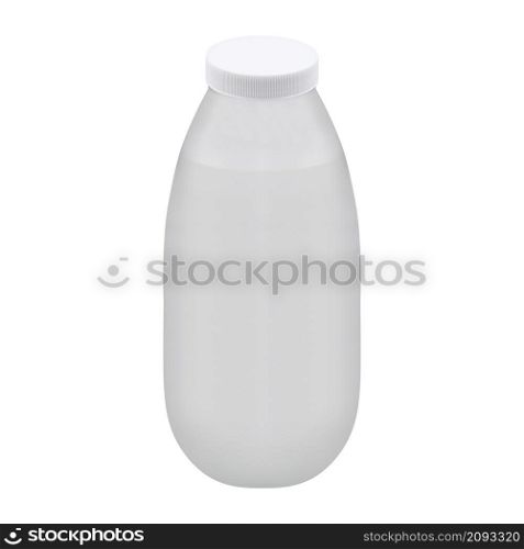 White plastic container isolated on white background