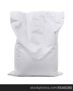 White plastic sack isolated on white