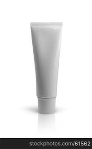 white plastic tube. white plastic tube. Clean packaging design. For cosmetics