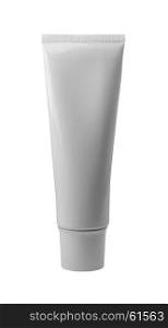 white plastic tube. white plastic tube. Clean packaging design. For cosmetics
