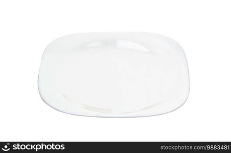 White plate isolated on white background. White plate on white background