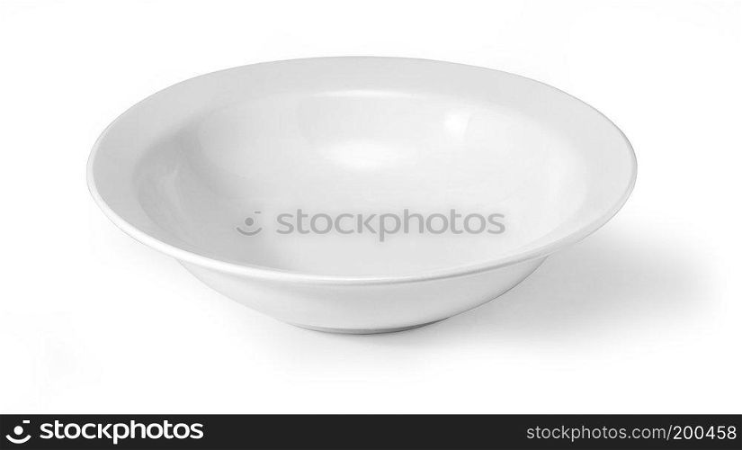 white plate isolated on white background with clipping path