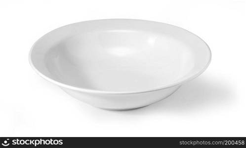 white plate isolated on white background with clipping path