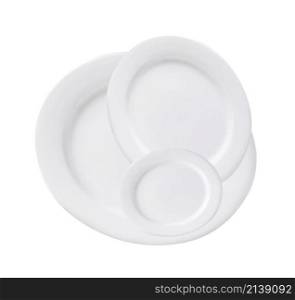 white plates on a white background. white plates on a white