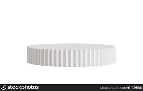 White podium isolated on white background. Elegant stage for product, cosmetic presentation. Luxury mock up. Pedestal or platform for beauty products. Empty scene. 3D rendering. White podium isolated on white background. Elegant stage for product, cosmetic presentation. Luxury mock up. Pedestal or platform for beauty products. Empty scene. 3D rendering.