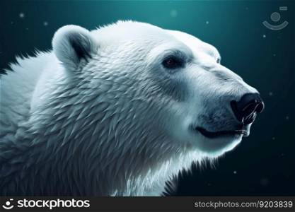 White polar bear. Animal arctic. Generate Ai. White polar bear. Generate Ai