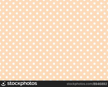 white polka dots pattern over peach puff useful as a background. white polka dots over peach puff background
