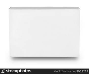 White rectangular box isolated on white background with clipping path. White rectangular box isolated on white background