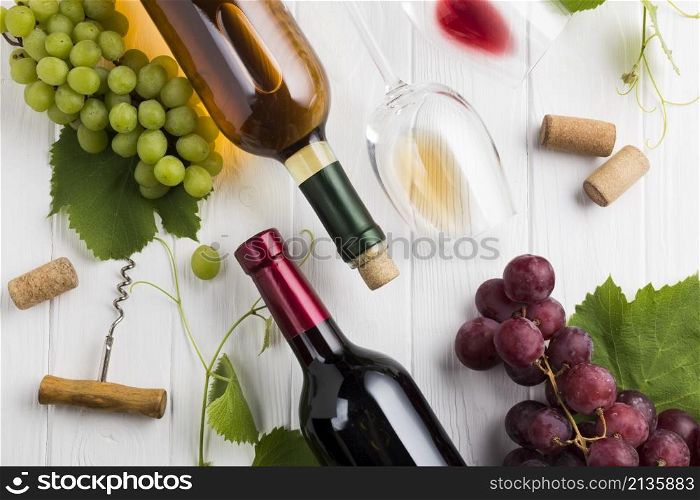 white red wine arrangement