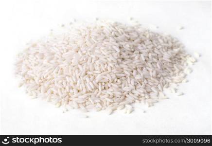 white rice isolated on a white background