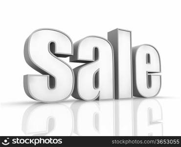 White sale, isolated on white background