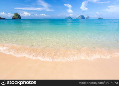 White sand beach and tropical sea