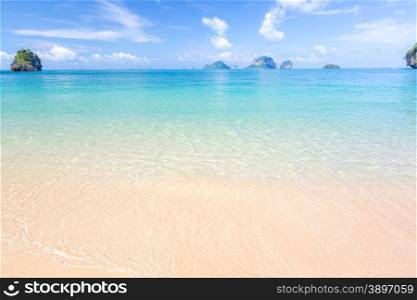 White sand beach and tropical sea