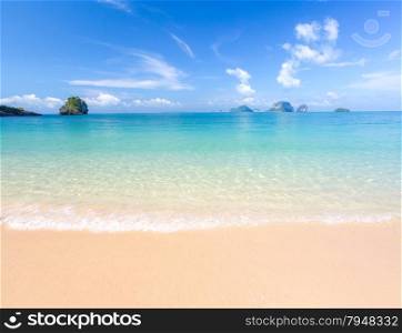 White sand beach and tropical sea