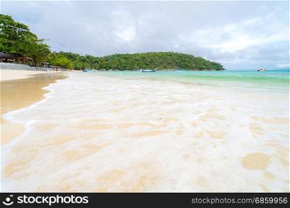 White sand beach and tropical sea. White sand beach
