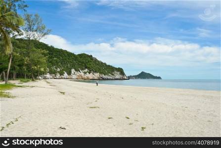 White sandy beach of Hat Laem Sala, Thailand