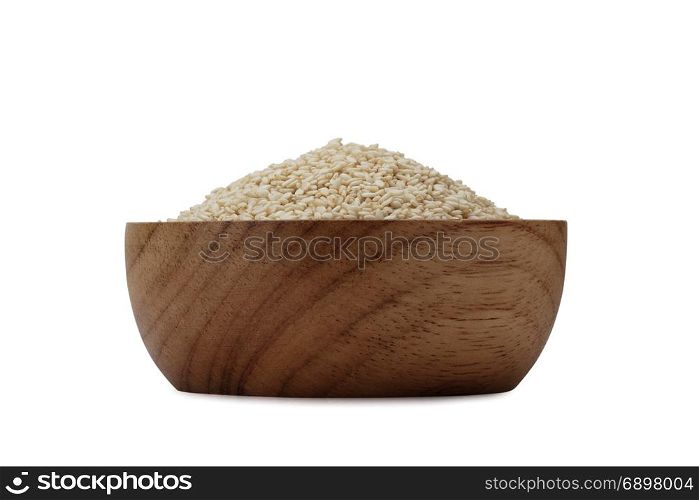 white sesame seeds isolated on white background with clipping path